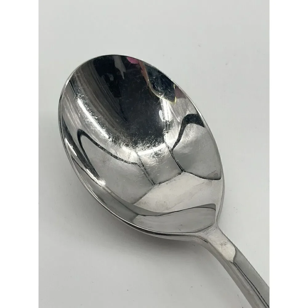 Pottery Barn Japan 18/8 Stainless Flatware LETTUCE Dinner Place Soup Spoon 7.5”